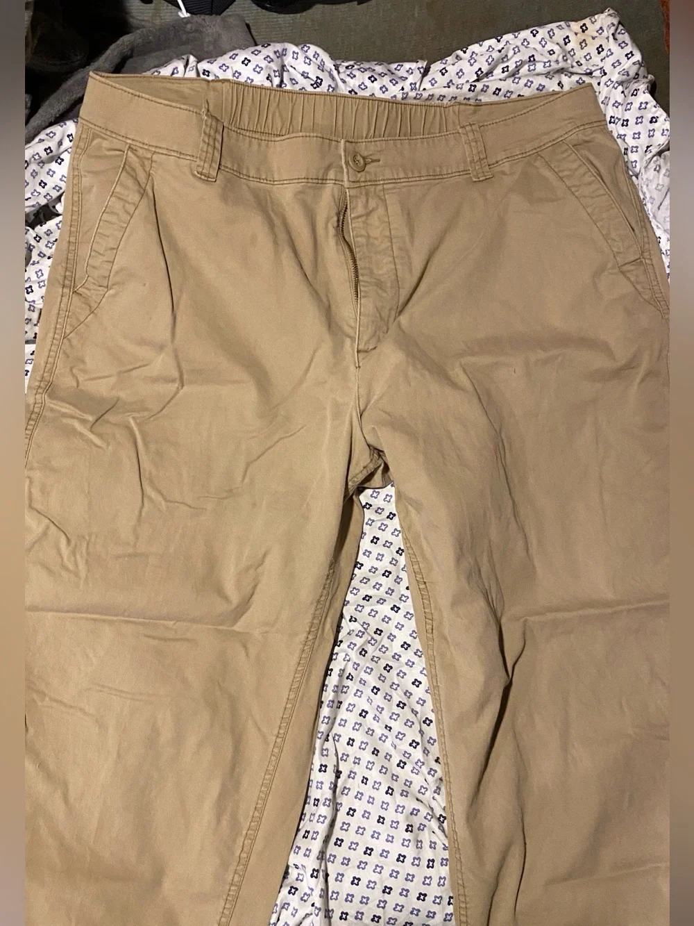 2 pair OLD NAVY og chino pants crop straight high rise XL black khaki